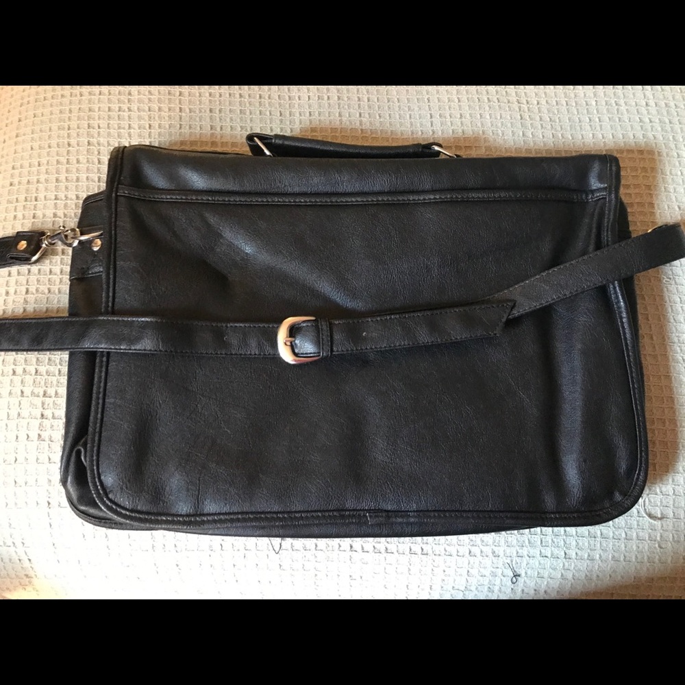 Leather-like laptop/school/business commuter bag - Picture 7 of 11